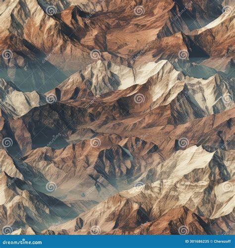 Seamless Top View Of Mountain Ranges Stock Illustration Illustration