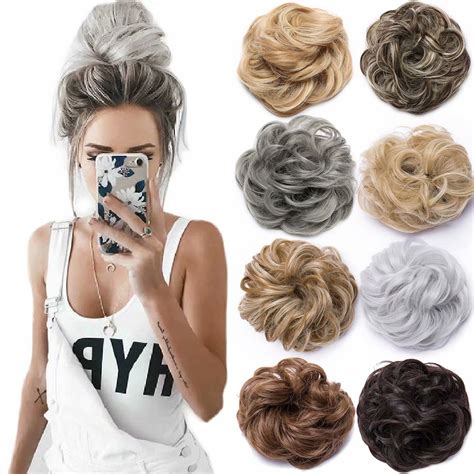 Sego Synthetic Messy Hair Bun Extensions Scrunchies Hair Pieces For