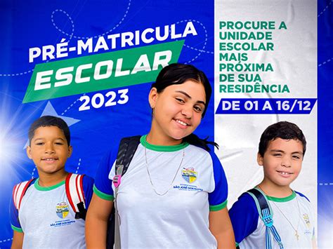 Estão Abertas As Inscrições De Pré Matrícula Das Escolas Municipais