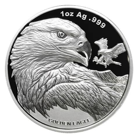 Samoa Oz Silver Golden Eagle Gem Brilliant Uncirculated