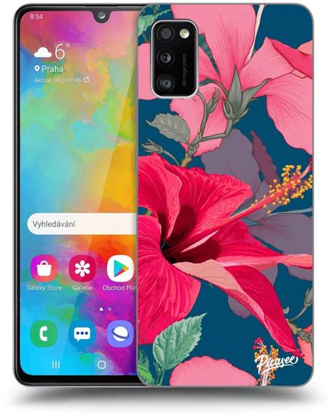 Silikonowe Czarne Etui Na Samsung Galaxy A A F Hibiscus