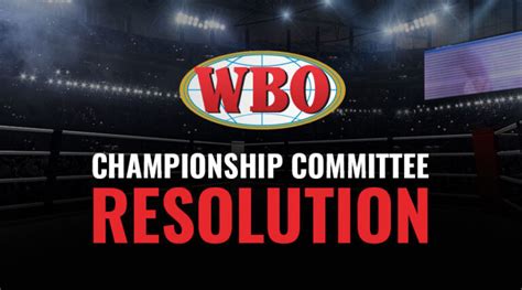 Wbo Wbo Championship Committee Resolution Jr Middleweight Division Crawford Fundora Wbo