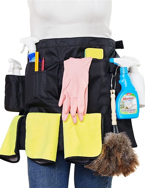 APRONNER Waterproof Cleaning Apron with 7 Pockets for Maid Cleaning ...