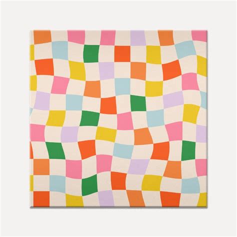 An Abstract Painting With Multicolored Squares