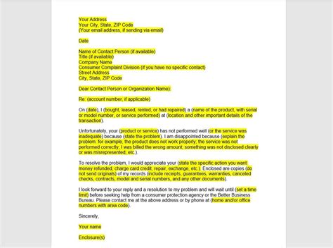 Complaint Letter Template Letter, Complaint Letter Template, Complaint ...