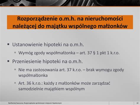 Rozporz Dzanie Opr Nionym Miejscem Hipotecznym Ppt Pobierz