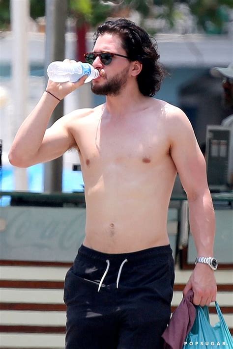 Kit Harington Shirtless On The Beach In Brazil Pictures Popsugar