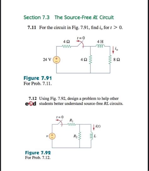 Solved Section The Source Free Rl Circuit For The Chegg