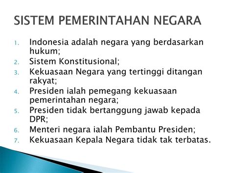 Ppt Sistem Penyelenggaraan Pemerintahan Negara Kesatuan Republik