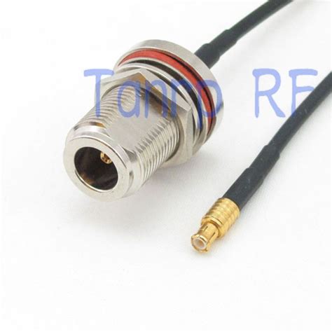 Us In N Female With Nut Bulkhead To Mcx Male Plug Rf Connector