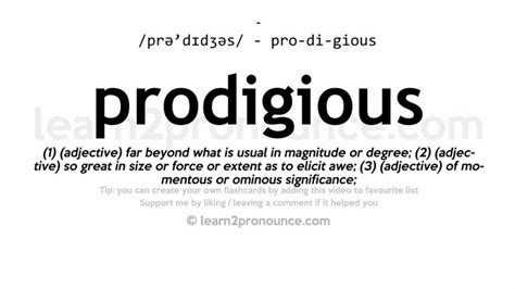 Prodigious Pretty Words Unusual Words How To Pronounce