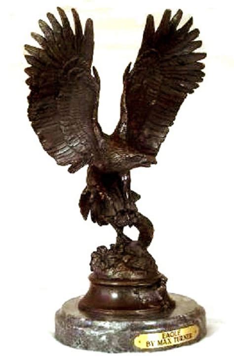 American Eagle Bronze Sculpture By Max Turner Etsy