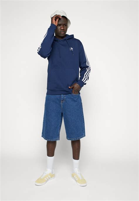 Adidas Originals Adicolor Classics 3 Stripes Hoodie Night Indigodark Blue Zalando