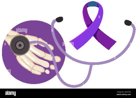 Epilepsy awareness ribbon isolated illustration Stock Vector Image ...