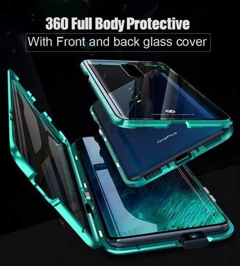 Case For Oppo A17 Double Sided Front Back Glass Magnetic Adsorption 360