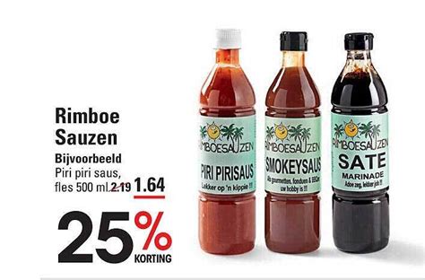 Rimboe Sauzen Korting Aanbieding Bij Sligro