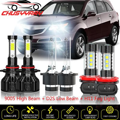 For Acura Mdx Hid Led Headlight Bulbs Hi Lo Fog