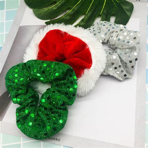 Kerst Scrunchies Voor Vrouwen Meisjes Elastische H Grandado