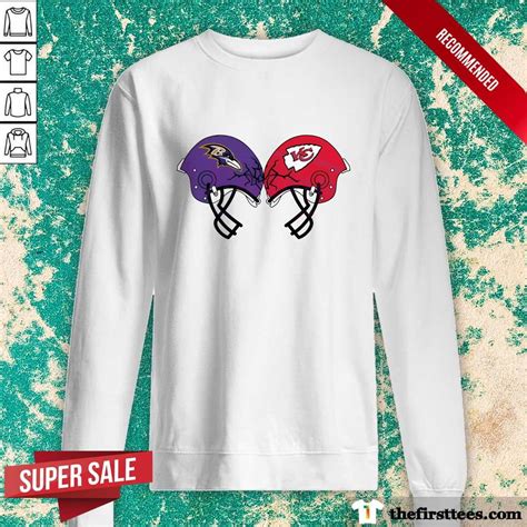 Original Ravens Vs Chiefs Helmet Smashing 2024 Sweatshirt Walmart