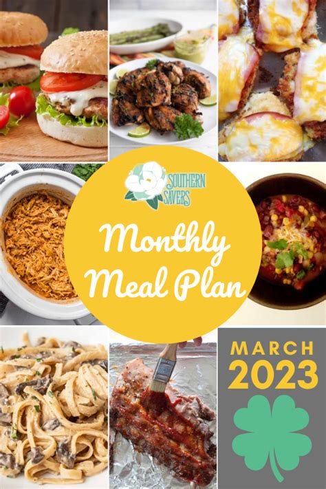 Southern Savers FREE March 2023 Monthly Meal Plan Southern Savers