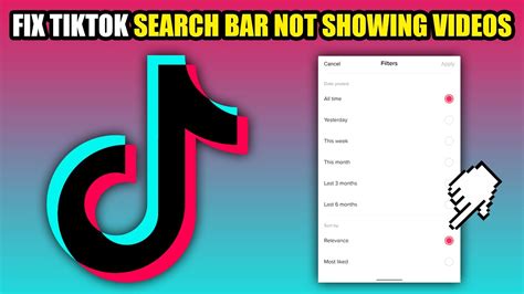 How To Fix Tiktok Search Bar Not Showing Videos Youtube