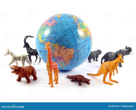 Animals Globe Planet Earth Royalty Free Stock Image - Image: 5551016