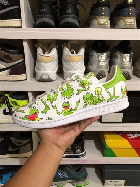 Adidas Stan Smith X Kermit The Frog Disney Fesyen Pria Sepatu