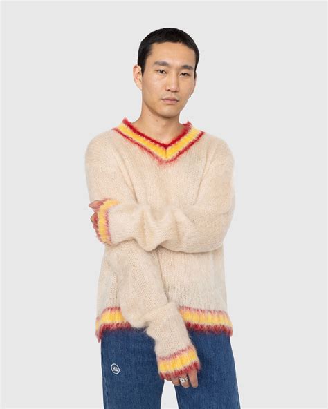 Marni Mohair Sweater Beige Multi Highsnobiety Shop