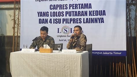 Survei Lsi Denny Ja Elektabilitas Prabowo Teratas Dengan