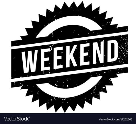 Weekend Rubber Stamp Royalty Free Vector Image