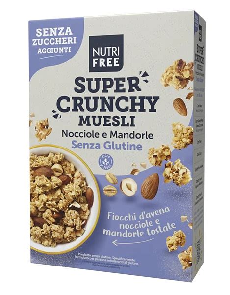 Super Crunchy Muesli Senza Glutine Nocciole E Mandorle Nutrifree