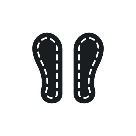 Soles Icon Set Footprint Symbol Sneaker Step Print Sign Feet Mark