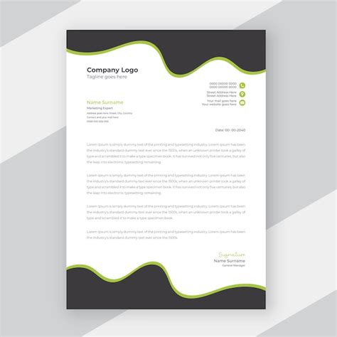 Premium Vector Modern And Professional Letterhead Template