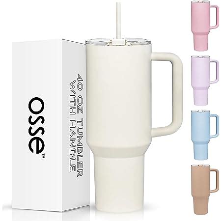 Amazon Osse Vaso De 40 Onzas Con Asa Y Tapa Con Pajilla Botella