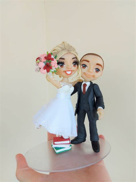 Fully Personalized Wedding Cake Topper Figurines Bride And Etsy