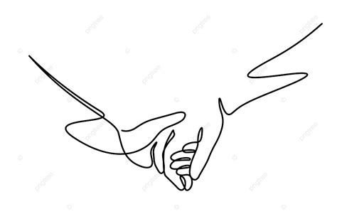 Dibujo Simple De Dos Manos Entrelazadas De Una Pareja Vector Png