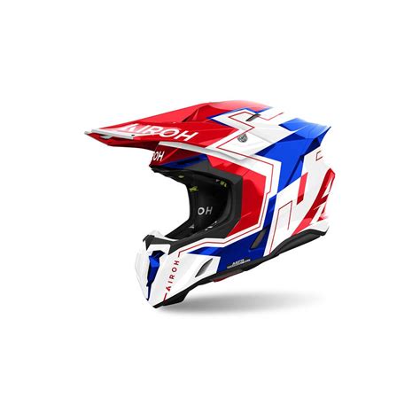 Casque Airoh Twist Dizzy Blue Red Gloss Casques Moto Tout Terrain