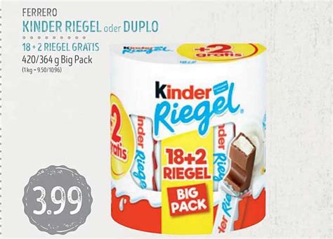 Ferrero Kinder Riegel Oder Duplo Angebot Bei Edeka Struve