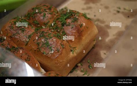 Fresh bread on the shelves of the bakery in the supermarket. Shopping ...