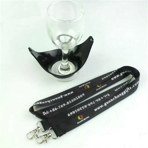 Personalized Beer Glass Lanyards Promotion Water Bottle Holder Lanyards