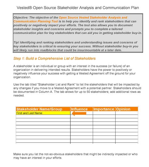 50 Free Stakeholder Analysis Templates (Excel & Word) ᐅ TemplateLab