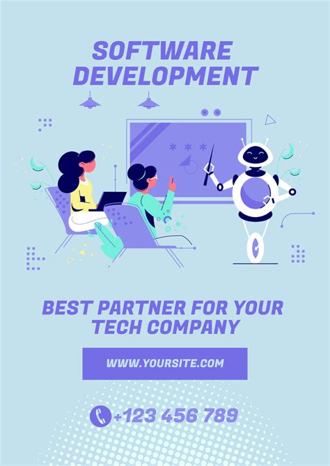 Software Development Services Online Poster A2 Template Vistacreate