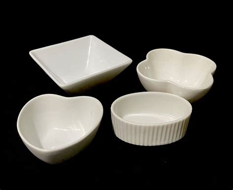 Ceramic Dipping Bowls Assorted White And Off White Furniture And Home Living Kitchenware