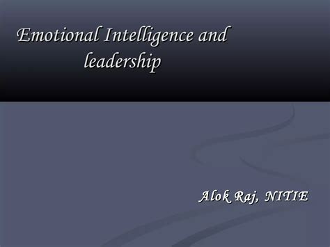 Emotional Intelligence Ppt Ppt