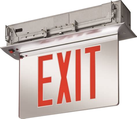 Lithonia Edgr Rmr El M Recessed Mount Led Edge Lit Exit Sign Double