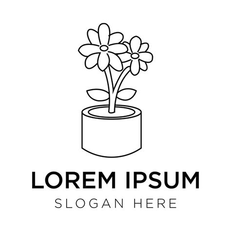 Premium Vector | Plant flower logo vector illustration isolated on white background