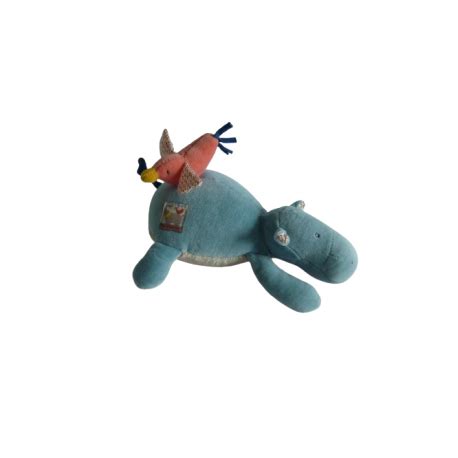 Doudou Peluche Musicale Hippopotame Les Papoum Moulin Roty Tous Les