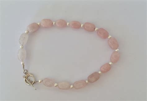 Rose Quartz Necklace Taurus Birthstone With Pearls - Etsy