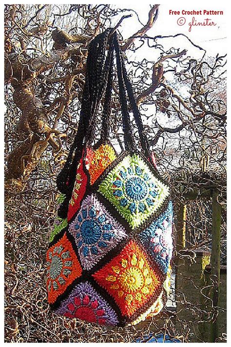 Granny Squares Bag Free Crochet Patterns Diy Magazine Crochet