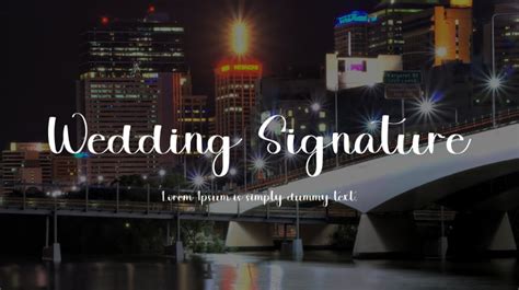 Wedding Signature Font : Download Free for Desktop & Webfont